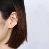 2Pcs Solid 925 Sterling Silver Ball Huggie Hoop Earrings Nose