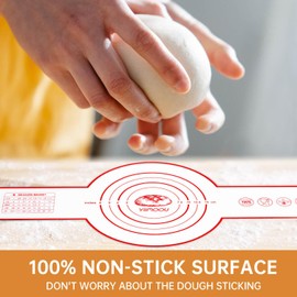 YIIMOOU Silicone Bread Sling Dutch Oven, 1 PCS Round Non-Stick & Easy Clean Reusable Silicone Bread Baking Mat With Long Handles, Easy to Transfer Sourdough Bread, Red