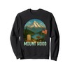 Mount Hood Oregon Volcano Mountain US Flag Sweatshirt