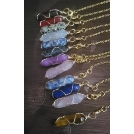 Beautiful Gold Wire Wrapped Stone Talismans & Gift Pouch Inc.