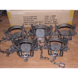 Duke 5 DUKE #2 COIL SPRING TRAPS RACCOON COYOTE BOBCAT FOX LYNX OTTER NEW SALE