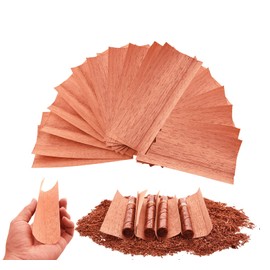 Cedar Sheets for Cigars Humidor, Spanish Cedar Sheets for Dividing or Lighting Up Cigars, Spanish Cedar Wood Veneer Lumber Strip Chip, Cigar Matches Cigar Accessories for Tube Jar/Box (Cedar 20PC)