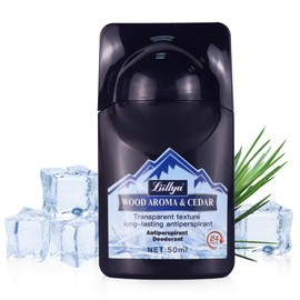 Liillya Aluminum Free Travel Size Deodorant for Women & Men, Odor Control Invisible Antiperspirant Native Deodorant, Paraben-Free, Vegan & Cruelty-Free, Gifts for Men Cedar Wood Scent 1.7oz