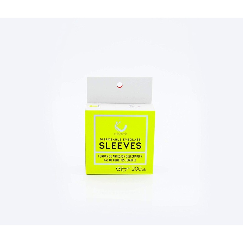 Colortrak Disposable Eyeglass Sleeves, Protect Eyeglasses During Salon Processes, Slide