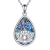 Grmdit Dragonfly Necklace Sterling Silver Lotus Pendant Jewelry Gifts for