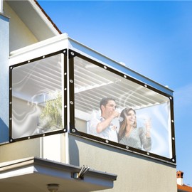 Clear Tarp, 4x6ft Clear Tarps with Grommets,Heavy Duty Waterproof with Reinforced Edge for Patio and Pavilion,Porch,Plant,Camping,Pet Hutch Roof