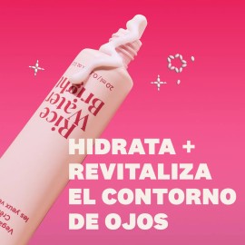 The Face Shop Rice Water Bright - Crema Coreana para Contorno de Ojos Vegana de Agua de Arroz | Anti-Ojeras Oscuras y Líneas Finas | K-Beauty Iluminadora y Despigmentante | Hidratación Profunda y Rápi
