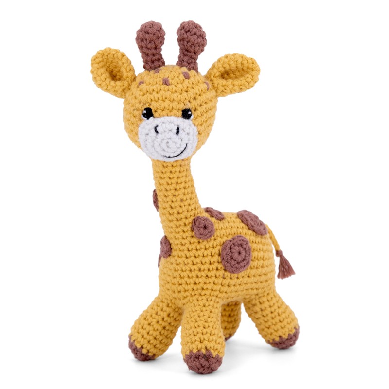 Gründl Häkelset Kuscheltier, Giraffe Gina, Esel Eddy, Robbe Robby oder