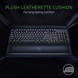 Razer Ergonomic Wrist Rest for Full-Sized Keyboards: Anti-Slip Rubber Base - Angled Incline - Classic Black