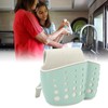 4Pcs Sink Sponge Holder PP 2 Layer Adjustable Strap Soap