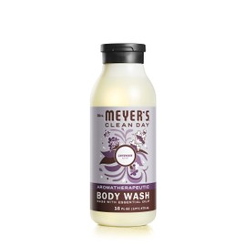 MRS. MEYER'S CLEAN DAY Moisturizing Body Wash for Women and Men, Biodegradable Shower Gel Formula Made with Essential Oils, Lavender, 16 oz