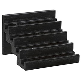 Thirstystone Black Stair Step Wooden Coaster Holder Holds 4-4" Square Coasters