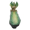 Ebros Green Dragon on Skull Stick Incense Burner 10.75" Length