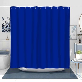 NTETSN Classic Royal Blue Shower Curtain, Solid Color Washable Thicken Heavy Duty Fabric Bathroom Curtain, Water Repellent Upgrade Polyester Shower Curtains, 72 X 78 Inches, YLYYNT2480