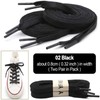 YFINE Flat Waxed Shoe Laces: Sneakers Black Shoelaces for Men&Women