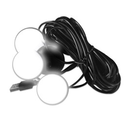 Lyxheth Car Interior LED Lights, Neon Lights for Cars, 4 in 1 Cars Decoration Lights Kit with USB Port, Auto Accessories Self-Adhesive Vehicle Interior Atmoshpere Bulb for Car, Garden, Home (White)