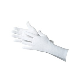 Jah Blanco:Tex 3101 Cotton Gloves 12 Pairs Oekotex Medium Weight 35 cm Long White Size 8