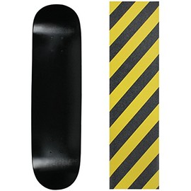 Moose Skateboard Deck Blank Dipped Black 8.0" Caution Grip