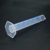KOMUNJ 1 Piece Transparent Blue Line Measuring Graduated Cylinder Science
