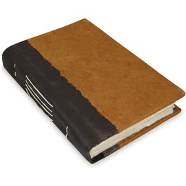 Kathmandu Valley Co. Nepali Collector Journal, Leather & Lokta, Writing Hardcover Gratitude Notebook with Handmade Paper. Made in The Himalayas of Nepal. (5x8, Terra Cotta)