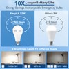 BoRccdit KeepLit 10PK Emergency Rechargeable Light Bulbs, 48H Battery Backup,