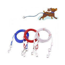 LuminaD Large Dog Wire Leash 6mm 5m for Walks Choice 1 6mmx5m/Choice 2 Silver