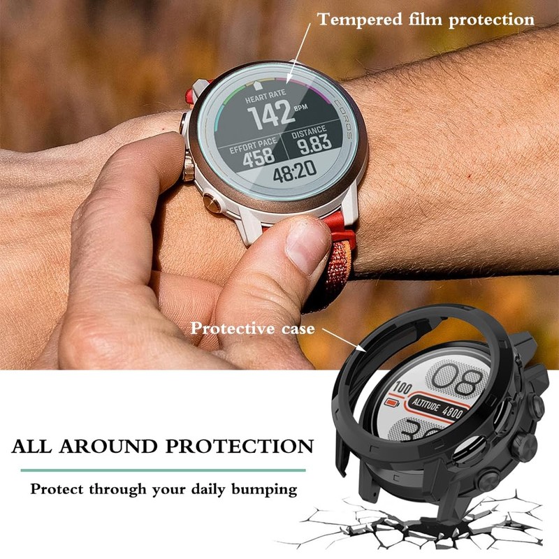 HUADU Watch Screen Protector (3+1Pack) Compatible for COROS APEX 2,