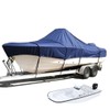 SavvyCraft Trailerable Boat Cover Whaler Style Fishing Skiff Boats, Tri-Hull