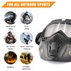 povtii Motorcycle Goggles, Windproof Dirt Bike Helmet Riding Goggles with