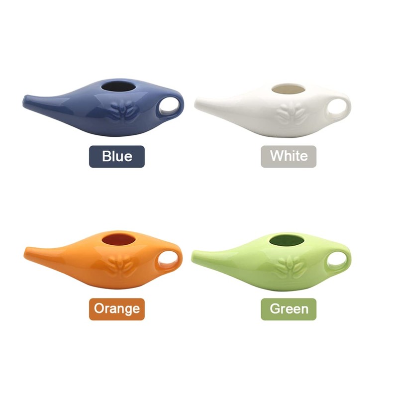 Tuperoymse 250Ml Ceramic Neti Pot Nose Cleaning Pot Leakproof Spout