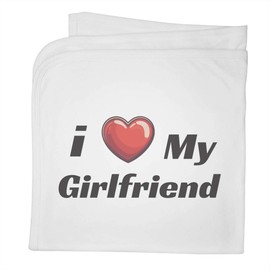 Azeeda 'I Love My Girlfriend' Cotton Baby Blanket/Shawl (BY00040135)