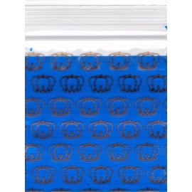 Apple Brand Mini Baggies 2020 Apple Baggies 100 Mini ZIPPER-SEAL Bags PRINTED Design 2" X 2" (CROWN)