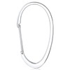 Silver Shower Curtain Rings, Rustproof Shower Curtain Hooks for Bathroom,