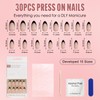 ZAHRVIA Press On Nail Gel Nails Salon Acrylic Natural Collection