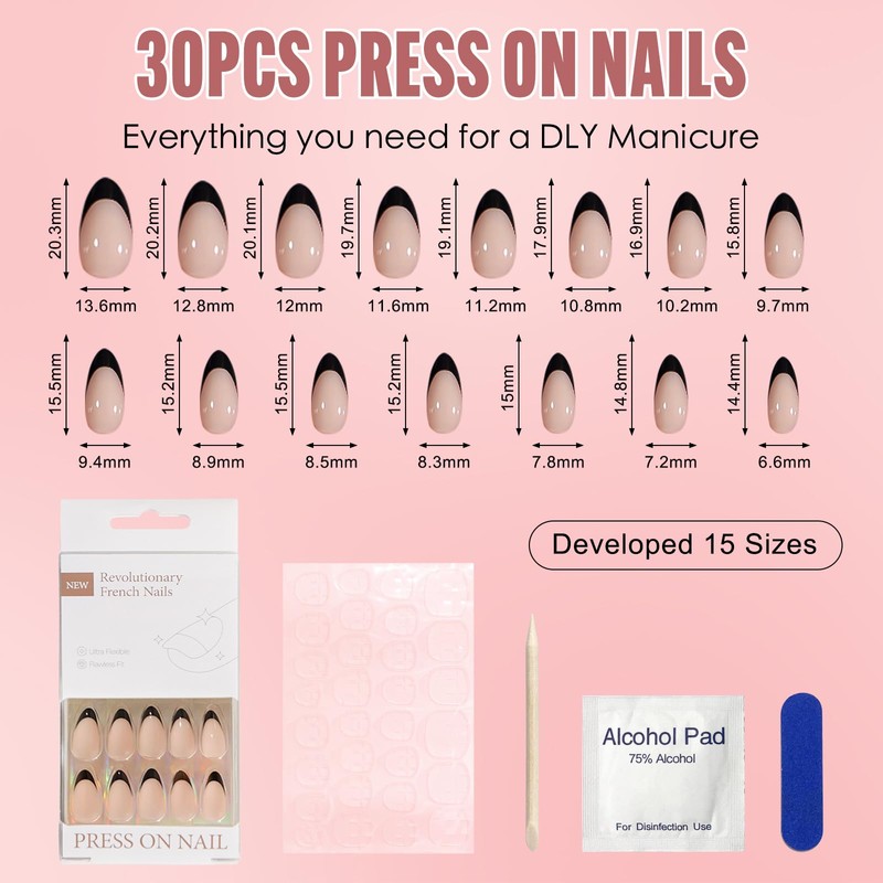 ZAHRVIA Press On Nail Gel Nails Salon Acrylic Natural Collection