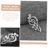 DEARMAMY Musical Note Brooch Lapel Treble Clef Brooch Pin Crown
