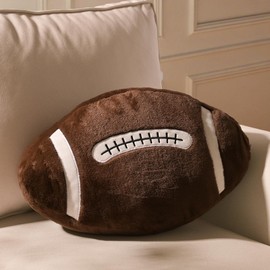 Yhoelata Plush American Football Seat Cushion, Fluffy Football Cushion, Rugby Football Decoration, Creative Room Decoration for Children's Room, Football Gifts for Boys and Fans, 40 cm