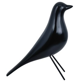 Modern Home Decor Birds Figurine - Mid Century Walnut Wood Home Office Decor Art Pigeon Gifts (Black Wood)…