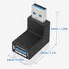 Poyiccot USB 3.0 Adapter, USB L-Shaped, L-Shaped, 9-Shaped, Direction Convert