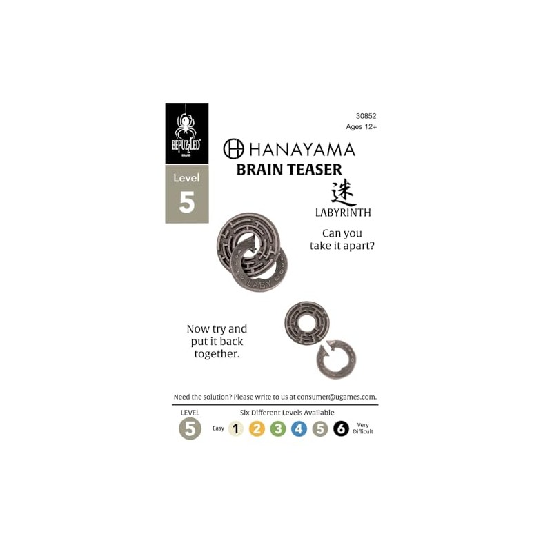 BePuzzled | Labyrinth Hanayama Metal Brainteaser Puzzle Mensa Rated Level
