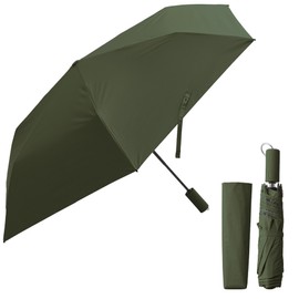 Weer Compact One-Touch UV Protection, Unisex, For Rain or Shine, Lightweight, Automatic Open/Close, Folding Umbrella, Khaki, 50 cm