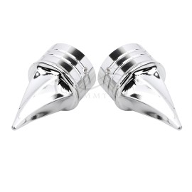 Unbranded Chrome Twisted Spike Front Axle Nut Cap For Harley Electra Road Glide King FLHTC