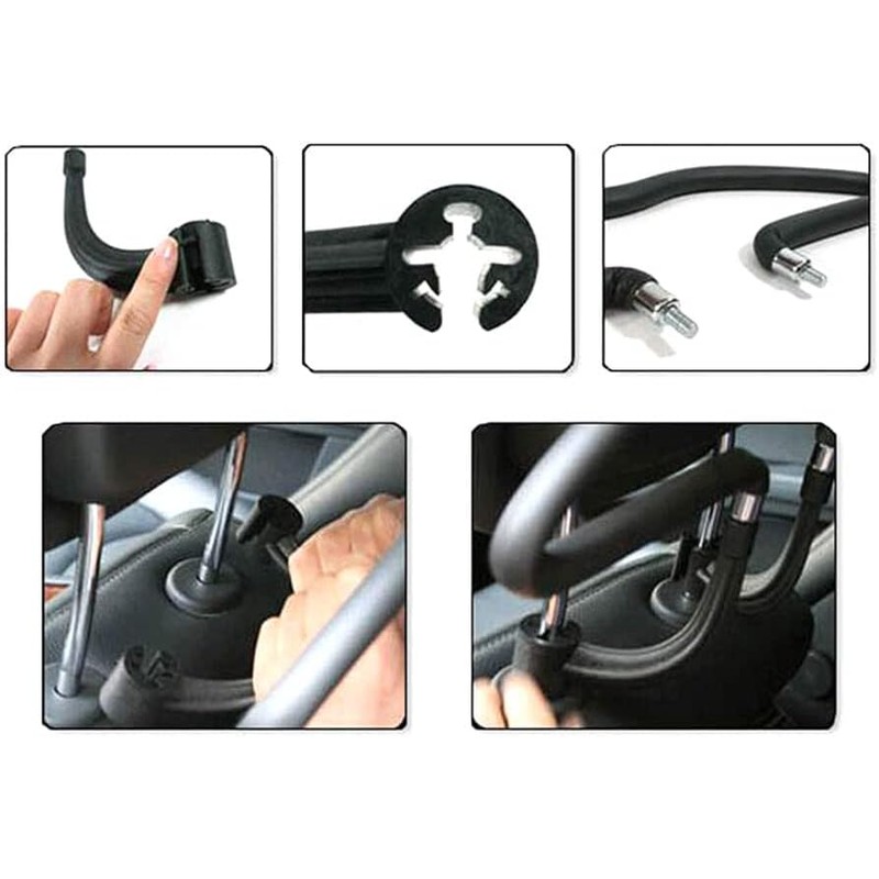 Percha para abrigo de coche, reposacabezas, asiento trasero, percha para