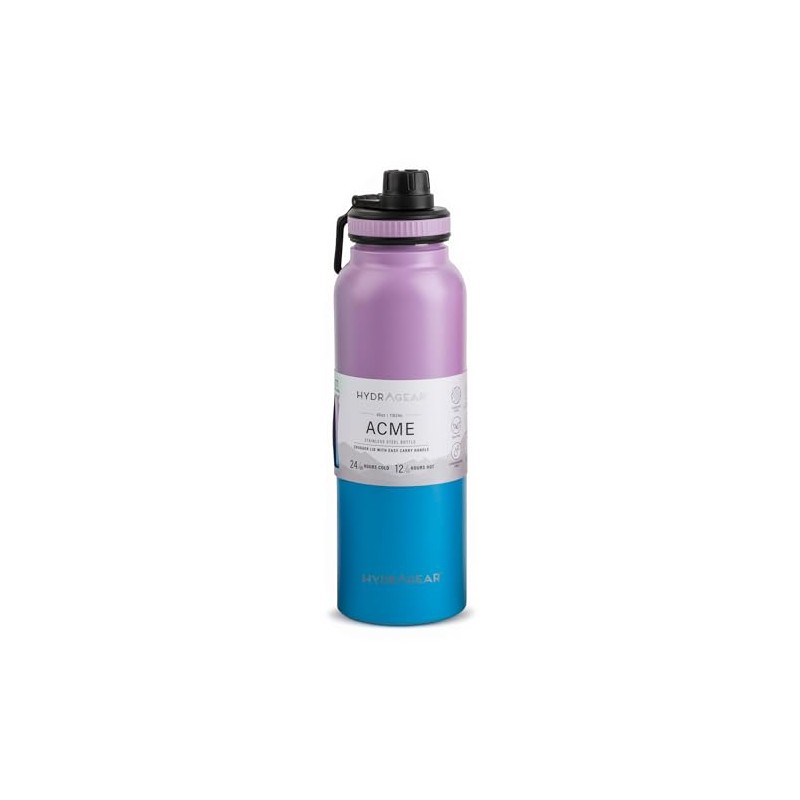 Hydragear Acme Double-Wall Stainless Steel Insulated Bottle with Easy Cary
