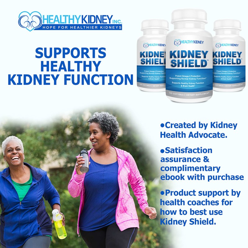 Kidney Shield Omega 3 Fish Oil Supplements - DHA EPA