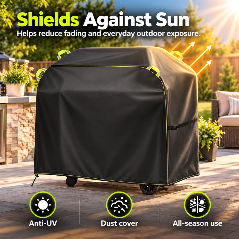 Waterproof BBQ Grill Cover for Outdoor Storage – 100% Polyester