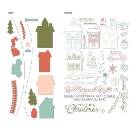 Diamond Press Holiday Village Stamp and Die Set 803656 New