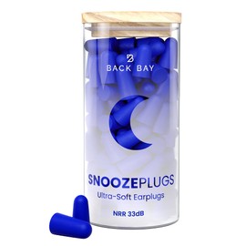 SnoozePlugs Ultra Soft Foam Earplugs for Sleeping, 60 Pairs Comfortable Foam Ear Plugs for Side Sleepers- 33db NRR Nightime Earplugs for Snore Blocking, Noise Canceling Sleep Noise Reduction