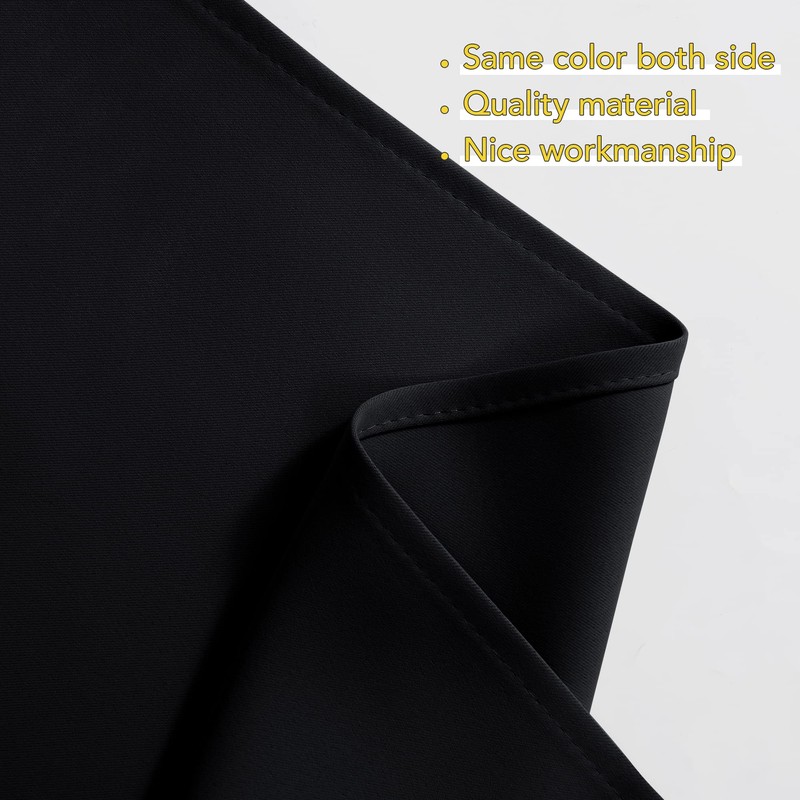 NICETOWN Blackout Window Treatment Pole Pocket Kitchen Tier Curtains- Tailored