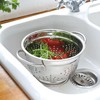 1x 21.5cm Stainless Steel Colander - Metal Kitchen Cooking Rice